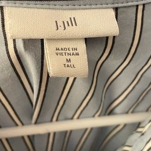 Blue pinstriped J-Jill button down